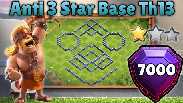 Th13 Anti 3star Base 7000+ Trophy clash of clans