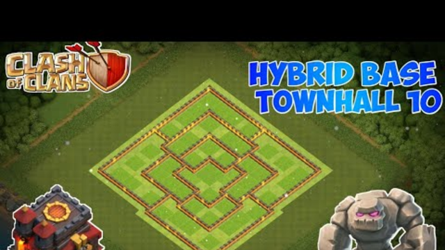 NEW HYBRID BASE TOWNHALL 10 ANTI 3 STAR | CLASH OF CLANS