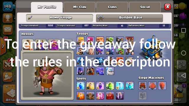 Clash of clans account giveaway