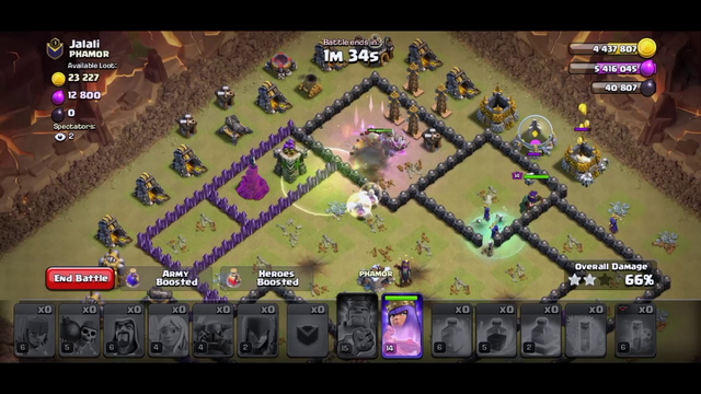 Clash of clans 3star in th9 war attack.