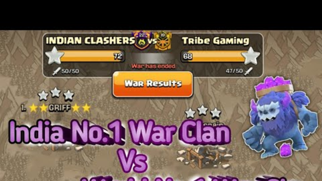 Epic Battle!! World No.1 War Clan Vs India No.1 War Clan. coc