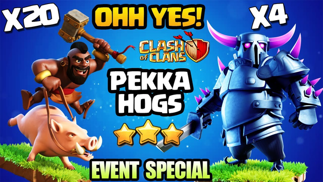 Swagged Th10 Pekka Hog Attack for 3 Star - Th10 Beginner ? Low Heroes ? Use This Attack Strategy COC