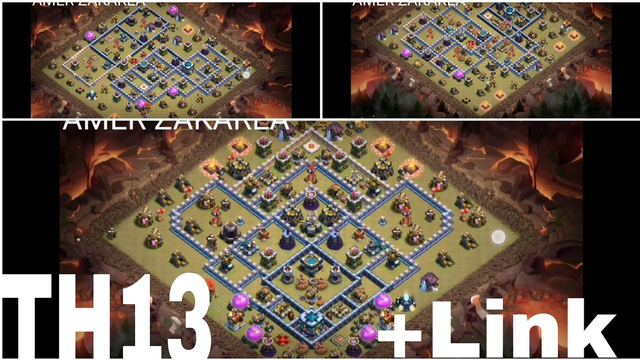TOP 6 BEST WAR BASE TH 13 +LINK CLASH OF CLANS