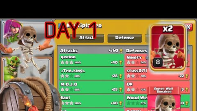 DAY 1- super wall breakers too strong? 16 troops space required? CLASH OF CLANS !! AB 17 TUSHAR !!