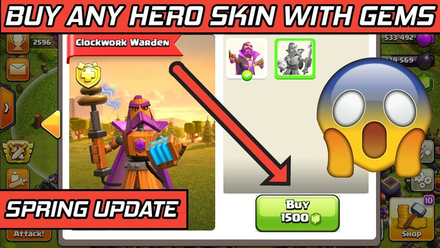 SPRING UPDATE - BUY ANY HERO SKIN WITH GEMS - CLASH OF CLANS | COC | 2020 SPRING UPDATE
