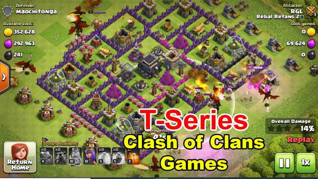 clash of clans super games video 