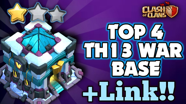 Th13 | Top 4 th13 War Base Copy link for CWL | anti 3 star Th13 layout,Design | Coc | Clash of clans