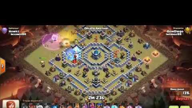 Clash of clans - walk laloon - full laloon th13 super tropas