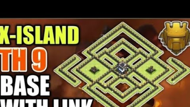 Best Th9 X-Bow Island Base With Link || Trophy/Farming Base || Clash Of Clans