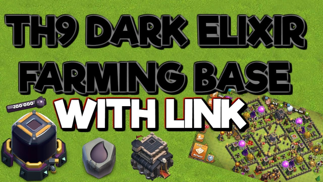 TH9 Dark Elixir Farming Base With Link - Clash of Clans 2020