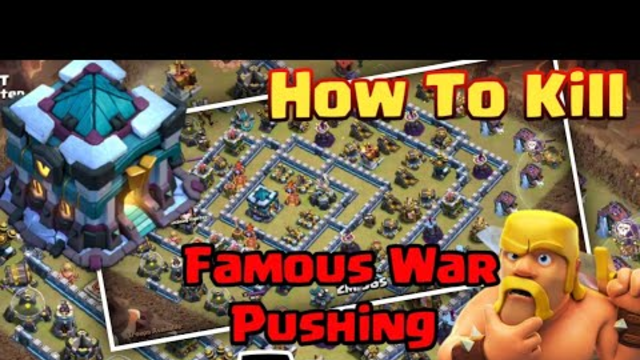 Easy kill popular war and pushing+farming bases/clash of clans TH13 3 star attack strategy