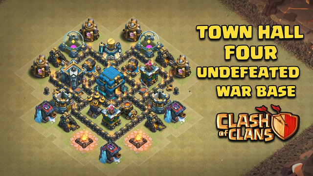 Undefeated Town Hall 4 (TH 4) War Base !! [ TH4 Defense ] - Clash Of Clans | 2020
