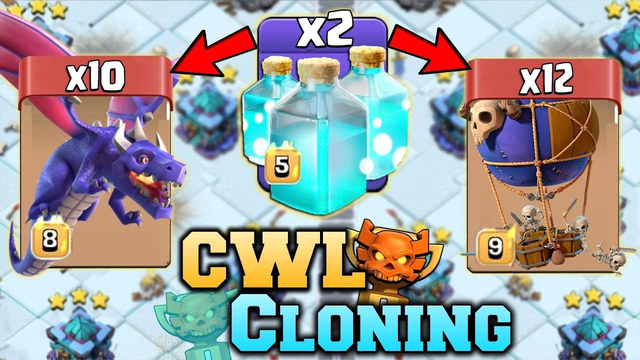 Cloning CWL Burn them all - How to use Dragons at Town Hall 13 - Best Air 3 stars (Clash of Clans)