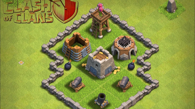 Clash of clans ep 3.  I am town hall 3!