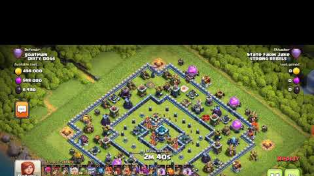 Clash of clans (COC)th13 max 3 star attack strategy with yeti and dragons