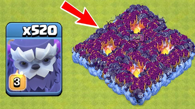 520 Max Yeti VS 500 Cannon Super Attack On Clash Of Clans | Most Satisfying Attack