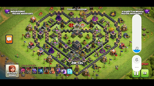 Clash of Clans/ Best strategic town hall 9 defence against max loons and lava hounds