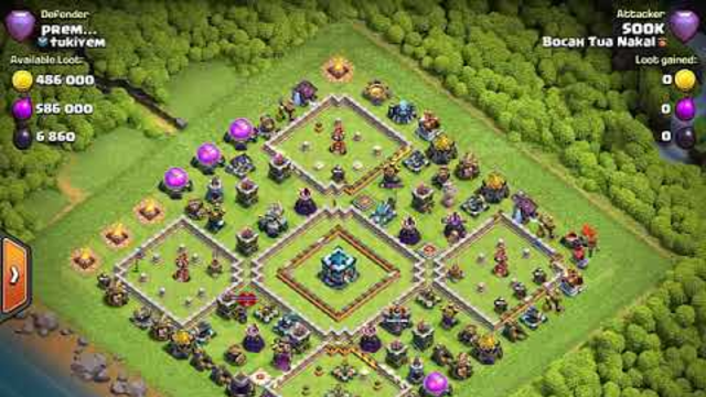 CLASH OF CLANS - Attack Strategy - Yeti Witch Bat - 3x Star - Block Base