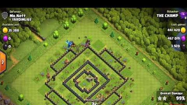 Trophies pushing army for th9 in clash of clans