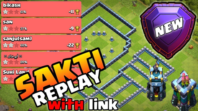 [NEW] BASE TH13 TROPHY LEGEND |  REPLAY with LINK |  Clash of Clans Indonesia