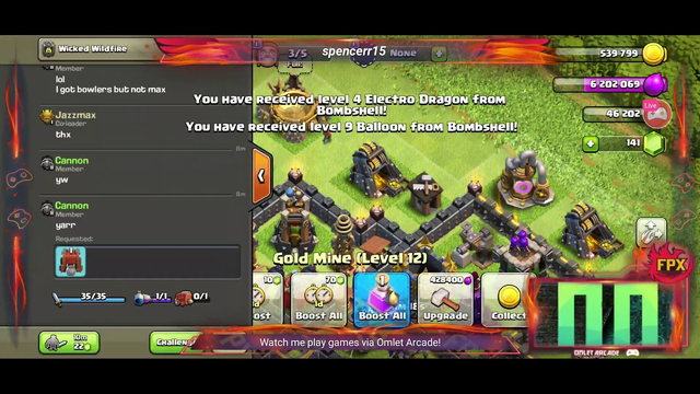 Clash of clans live (th10 grinding)