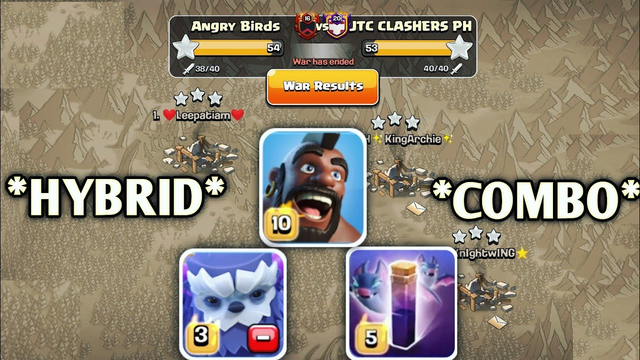 *HYBRID COMBO* Meet Angry Birds VS JTC CLASHERS PH ! TH13 HYBRID WAR ATTACK STARTEGY!Clash of Clans