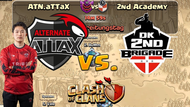 Clash of Clans LIVE | ATN.aTTaX [JOff] vs DK 2nd Brigade | Union clash | 30min Clankrieg