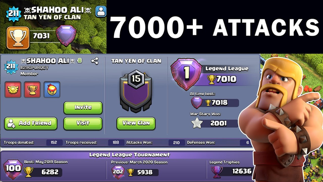 Global Top #1 Player Attacks 7000 + Trophies! Th13 Top 1 Player Army & Strategy' In Clash Of Clans