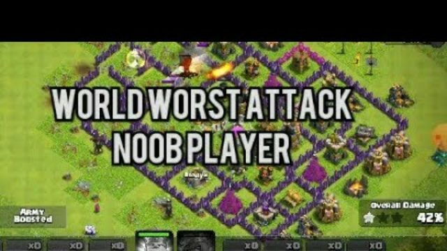 CLASH OF CLANS | WORLD WORST ATTACK EVER|NOOB PLAYER
