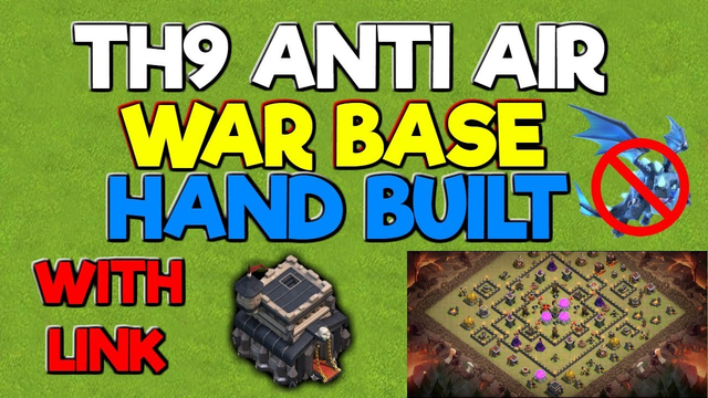 TH9 Hand Built Anti Air War Base With Link - Clash of Clans 2020
