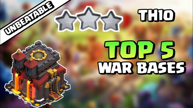 Top 5 Th10 Unbeatable war bases || with copy link in Description || Clash Of  clans India