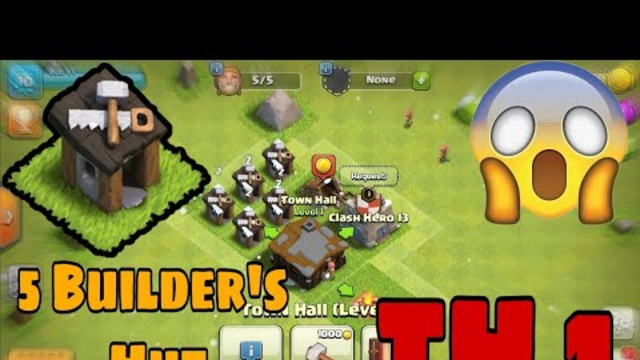 BOT :- 5 Builder's hut on town hall 1 in clash of clans (coc) || Ghost account of coc in 2020