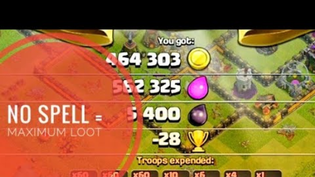 CLASH OF CLANS Is Giving me Loot Without The Use Of Any Spell.