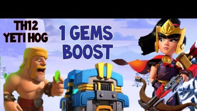 Clash of Clans - Coc Live - 1 Gem Boost Th12 Attack Live
