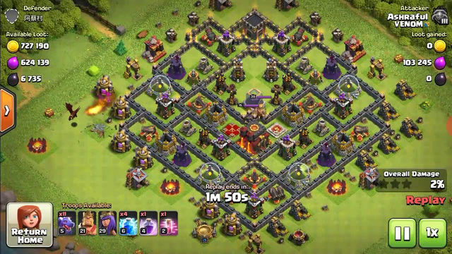 Clash of clans Dragons attack in strategy