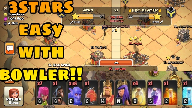 Clash Of Clans - WAR tips for easy get 3 stars!!!