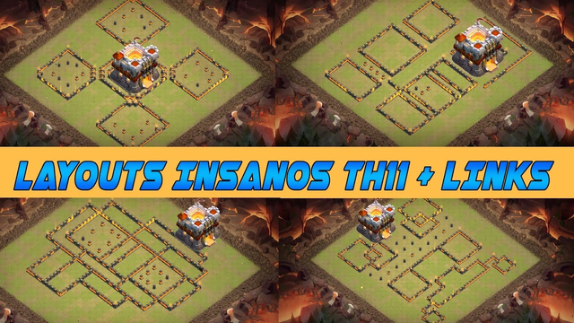 TOP 10 LAYOUT TH11 INSANOS COM LINK | CLASH OF CLANS