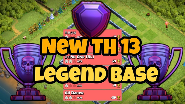 New Townhall 13 trophy base for legend league May season - TH13 push base | clash of clans