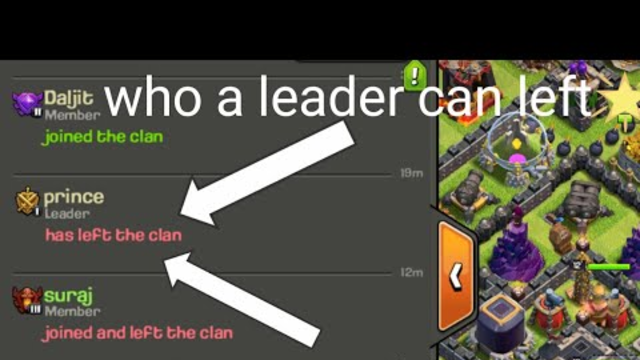 How a leader can left....clash of clans