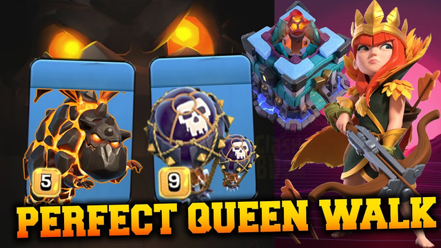 Perfect Queen Walk LAVALOON Guide!! Town Hall 13 LaLoon Attack | CLASH OF CLANS