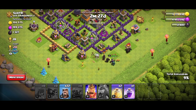 Clash of clans Up TH 9