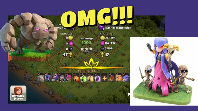 || CLASH OF CLANS || TH 10 3 STAR GOWITCH ATTACK || WAR STRATERGY