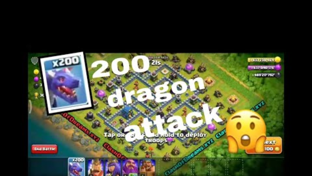200 dragon attack - 12 lvl max townhall | clash of clans