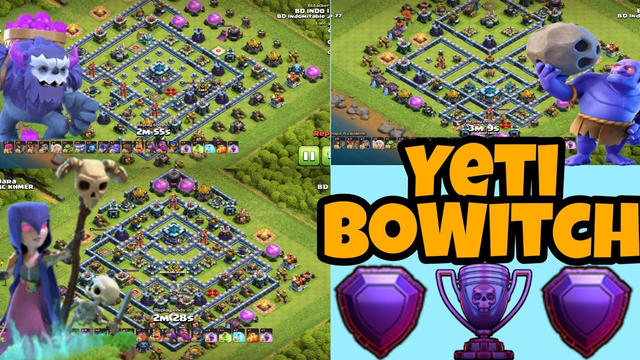 Most common legend league stratgy - Yeti bowler witch attack strategy | CLASH OF CLANS