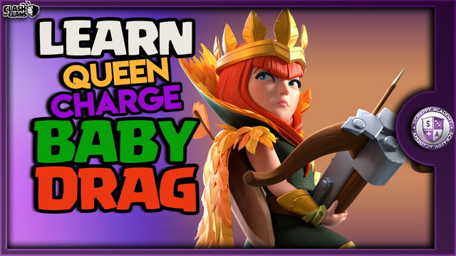 [TH9] Queen Charge Baby Dragon Attack in Clash of Clans