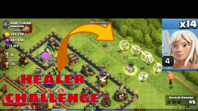 Only healer  challenge with queen strategy attack.. || gaming kingdom || clash of clans