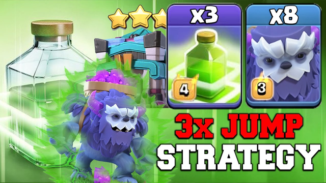 Triple JUMP 3star Strategy!! Yeti Jump Strategy Simple 3 Star ANY TH13 Base | Clash Of Clans
