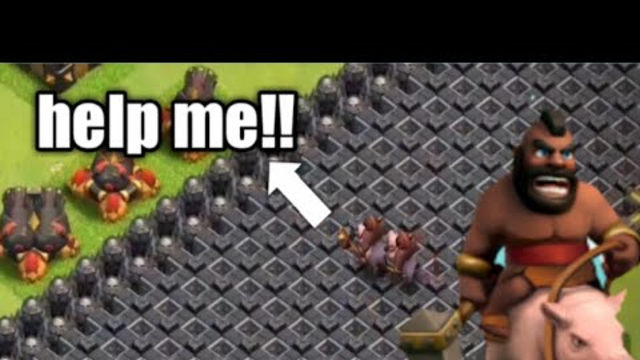 Can hog rider jump these walls??Full comedy!!Clash of Clans.