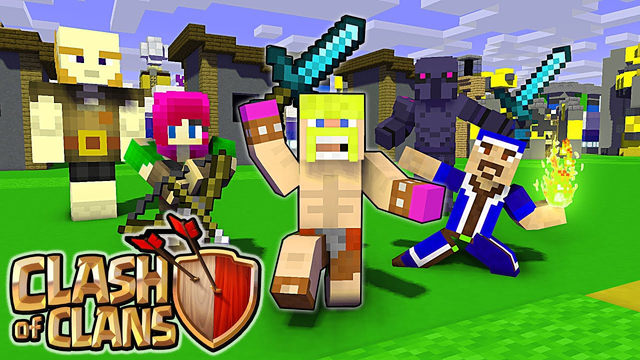 Monster School : CLASH OF CLANS [COC] VS MONSTER SCHOOL [EPIC FIGHT] - Minecraft Animation