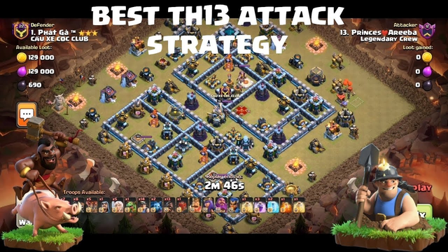 TH13 best attack Strategy | Clash Clans TH13| 3 star TH13 war base
